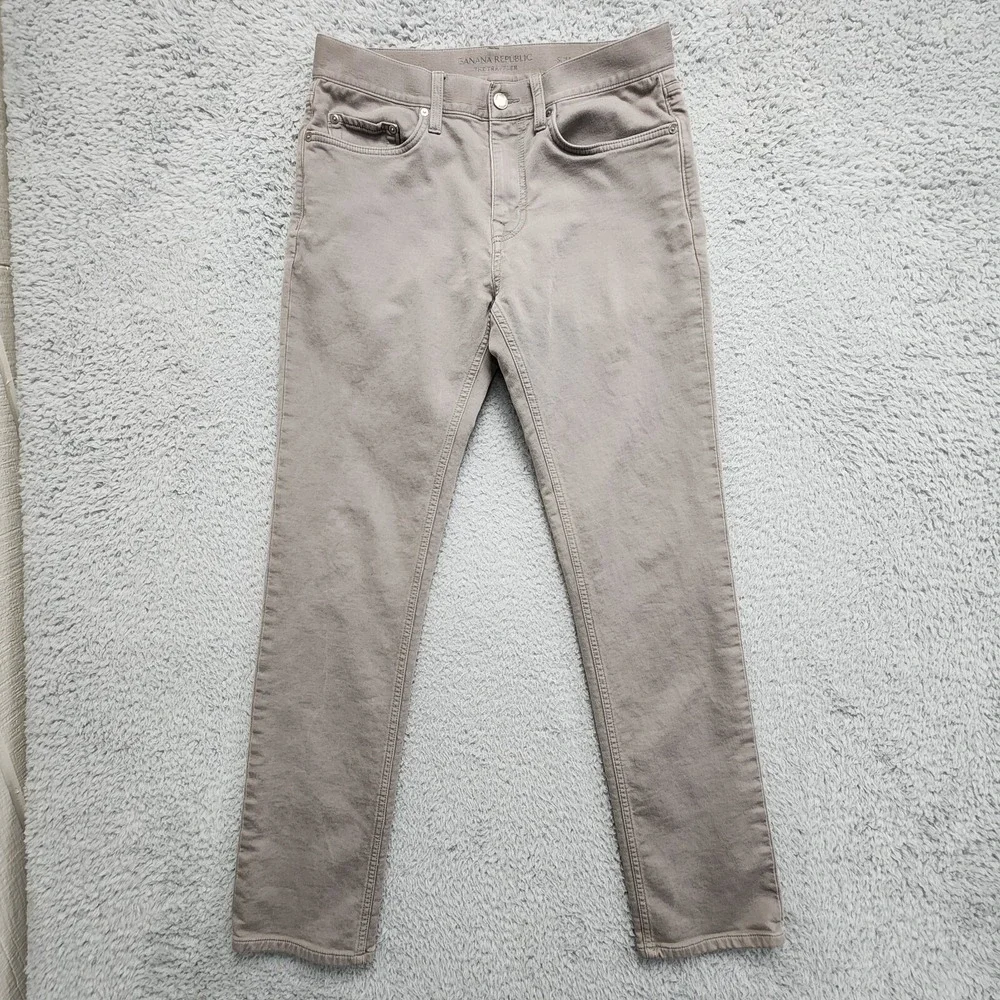 Banana Republic The Traveler Slim Pants 31x34 (Fits as 30x33) Stretch Grey‎ READ